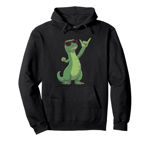 Green Lizard Reptile Rock Hand Hoodie - Casual Everyday Wear for Adults - T-Shirt, Sweatshirt, Hoodie