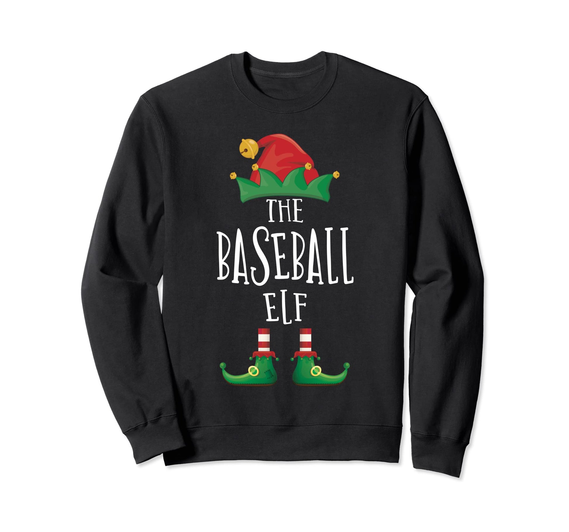 Baseball Elf Family Matching Pajamas Sweatshirt - Custom Art Print Unisex - T-Shirt, Sweatshirt, Hoodie