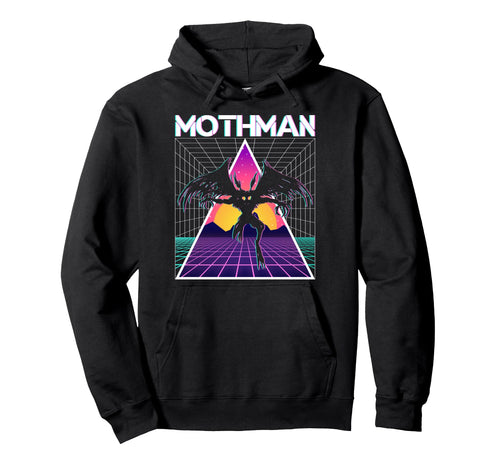 Vaporwave Aesthetic Mothman Cryptozoology Hoodie - Graphic Print Men Women - T-Shirt, Sweatshirt, Hoodie