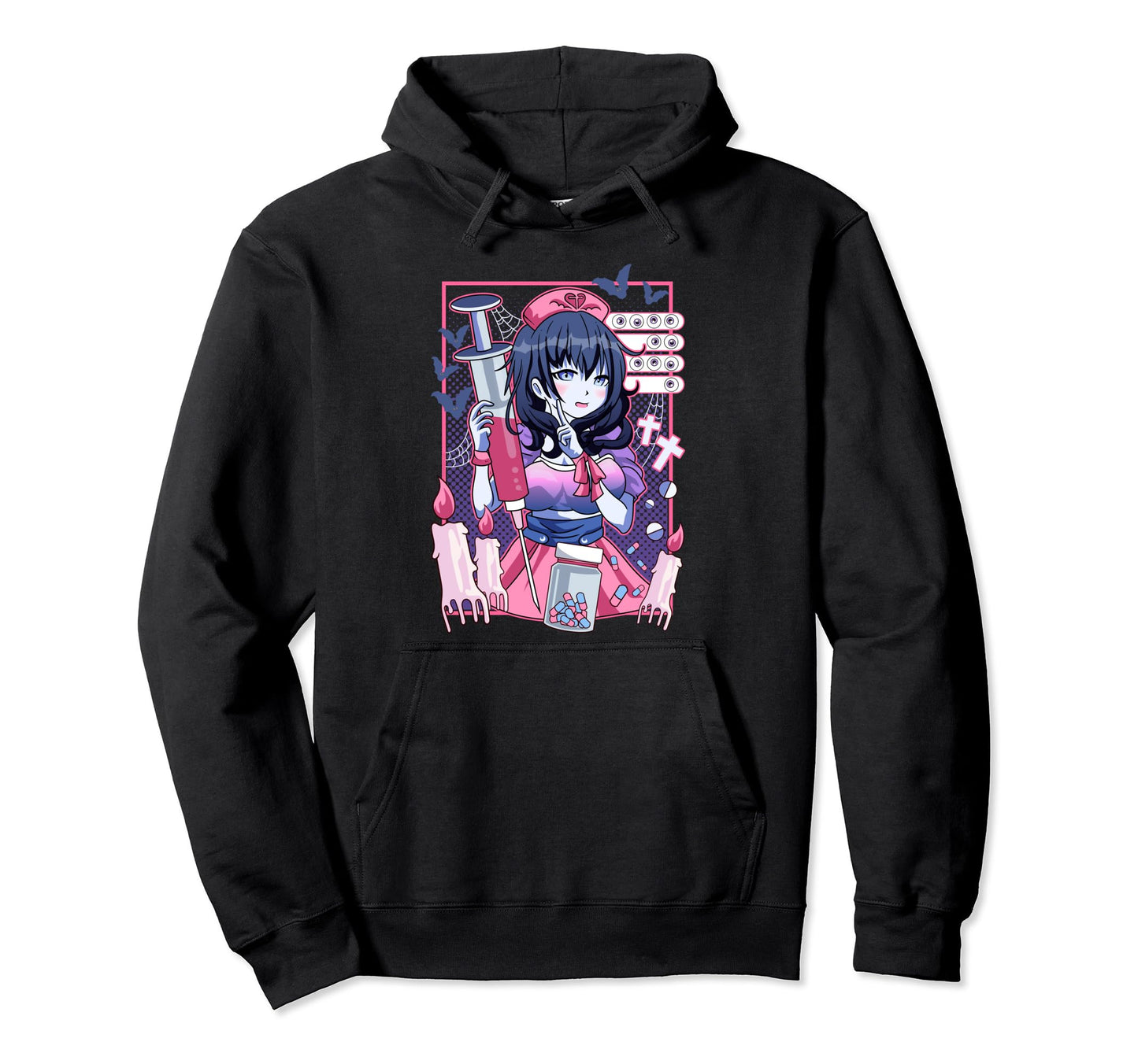 Pastel Goth Anime Nurse Gothic Anime Nu Hoodie - Streetwear Style Unisex - T-Shirt, Sweatshirt, Hoodie