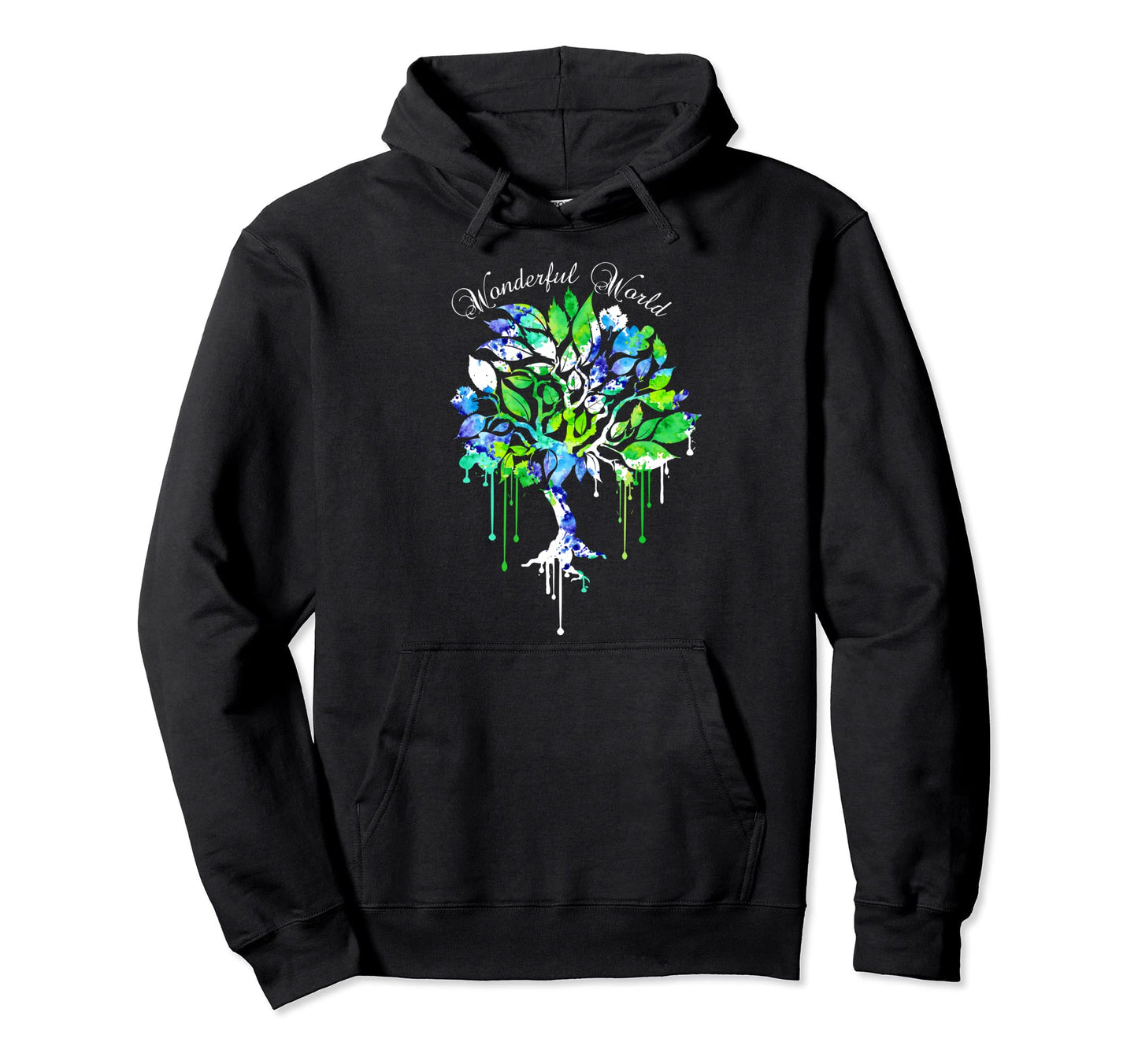 Wonderful World Boho Tree 60S 70S Groovy Hoodie - Graphic Print Men Women - T-Shirt, Sweatshirt, Hoodie