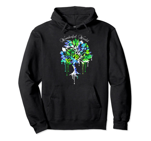 Wonderful World Boho Tree 60S 70S Groovy Hoodie - Graphic Print Men Women - T-Shirt, Sweatshirt, Hoodie