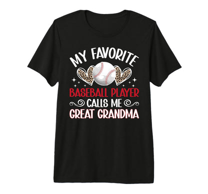 Proud Baseball Great Grandma Baseball T-Shirt - Graphic Print Men Women - T-Shirt, Sweatshirt, Hoodie