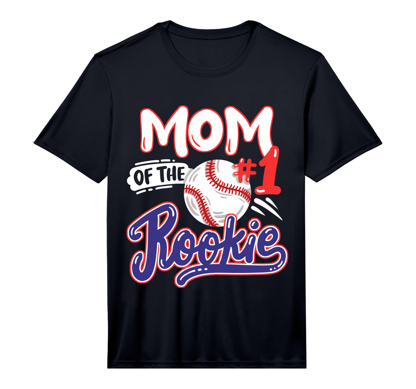 Mom Rookie 1St Baseball Birthday T-Shirt - Casual Everyday Wear for Adults - T-Shirt, Sweatshirt, Hoodie