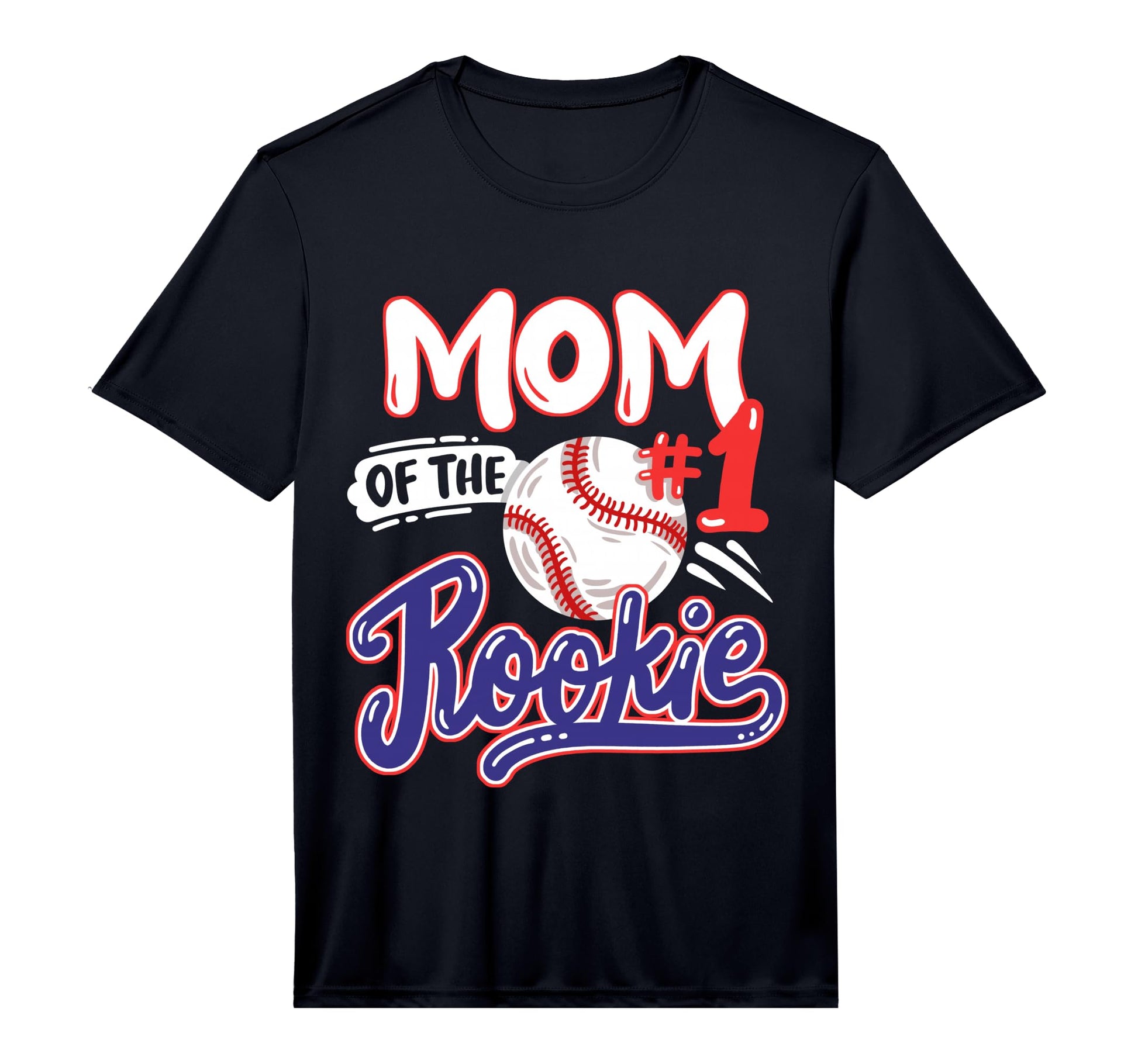 Mom Rookie 1St Baseball Birthday T-Shirt - Casual Everyday Wear for Adults - T-Shirt, Sweatshirt, Hoodie
