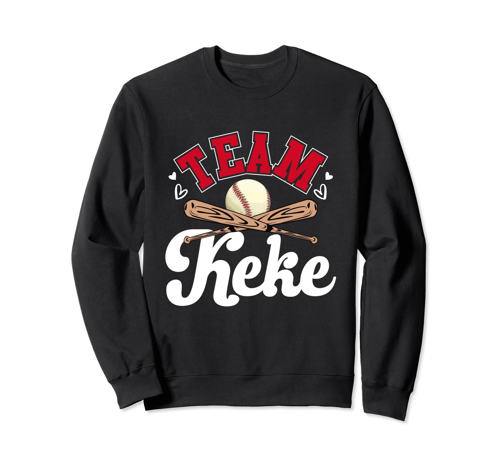 Team Keke Mothers Day Baseball Sweatshirt - Minimalist Print for Adults - T-Shirt, Sweatshirt, Hoodie