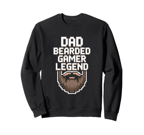 Funny Gamer Bearded Dad Gaming Sweatshirt - Aesthetic Graphic Men Women - T-Shirt, Sweatshirt, Hoodie