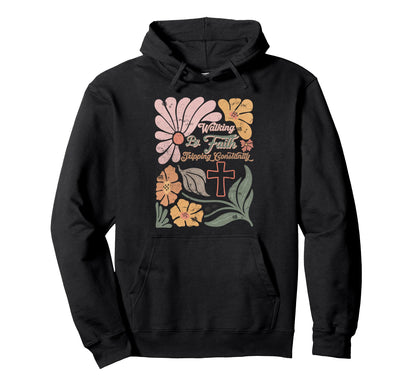 Boho Christian Walking Faith Tripping Hoodie - Novelty Apparel Unisex - T-Shirt, Sweatshirt, Hoodie
