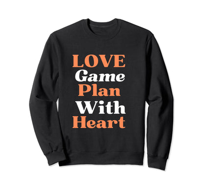 Heart Gamer Valentines Day Love Light Sweatshirt - Minimalist Print Unisex - T-Shirt, Sweatshirt, Hoodie