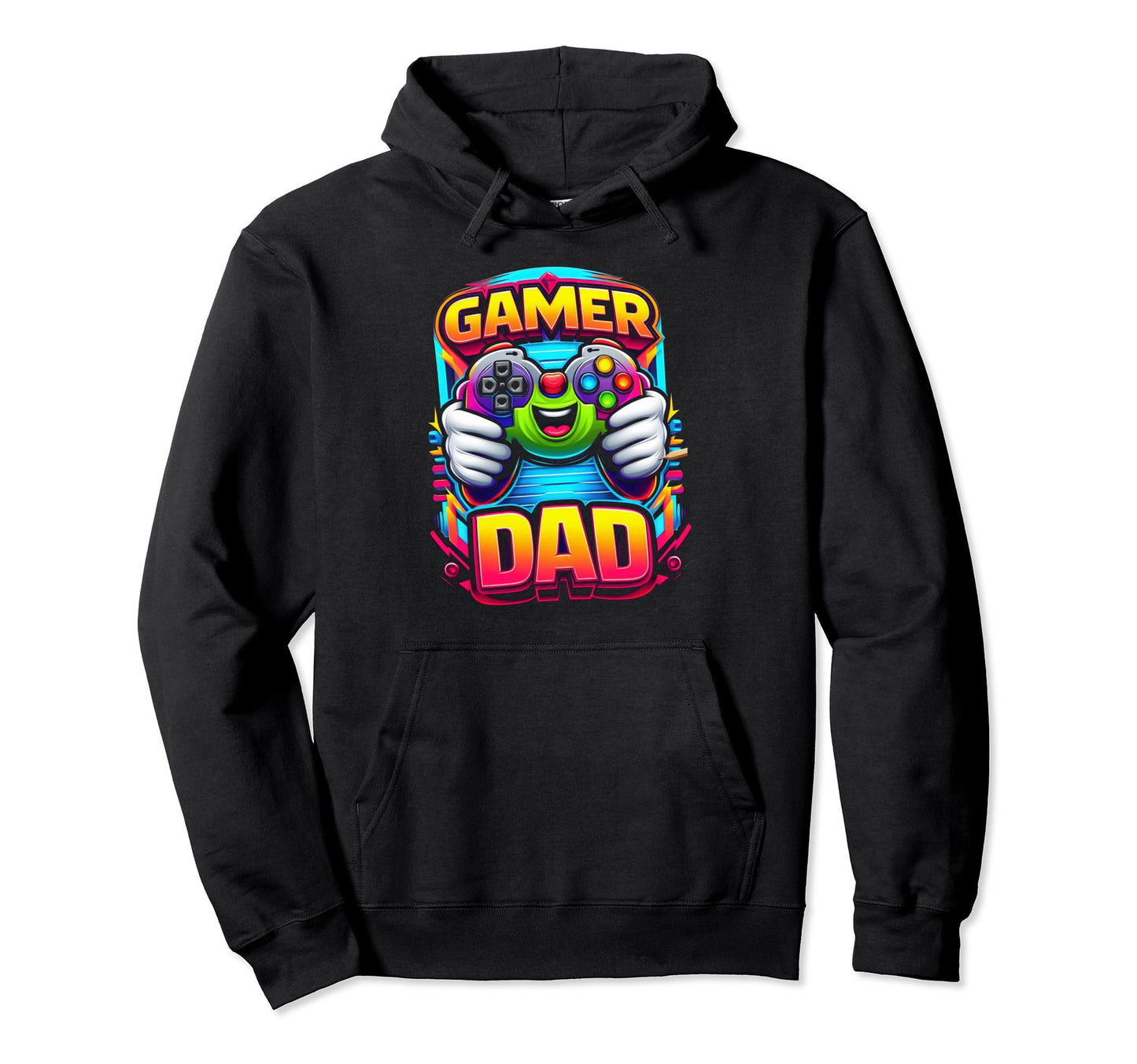 Gamer Dad Game Controller Gaming Hoodie - Aesthetic Graphic for Adults - T-Shirt, Sweatshirt, Hoodie