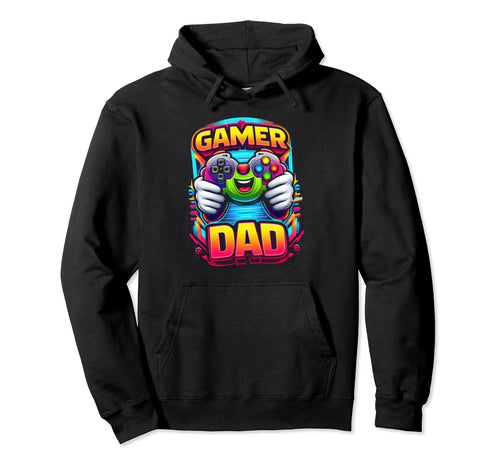 Gamer Dad Game Controller Gaming Hoodie - Aesthetic Graphic for Adults - T-Shirt, Sweatshirt, Hoodie