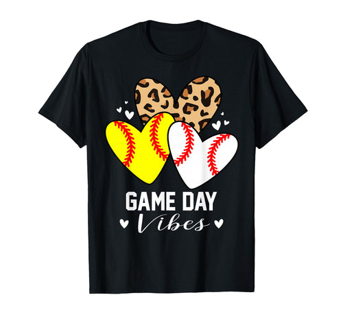 Game Day Vibes Funny Baseball Softball T-Shirt - Trendy Graphic Men Women - T-Shirt, Sweatshirt, Hoodie