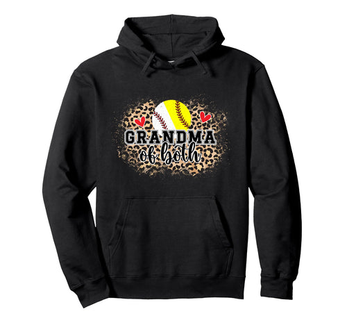 Grandma Both Baseball Softball Grandma Hoodie - Trendy Graphic Men Women - T-Shirt, Sweatshirt, Hoodie
