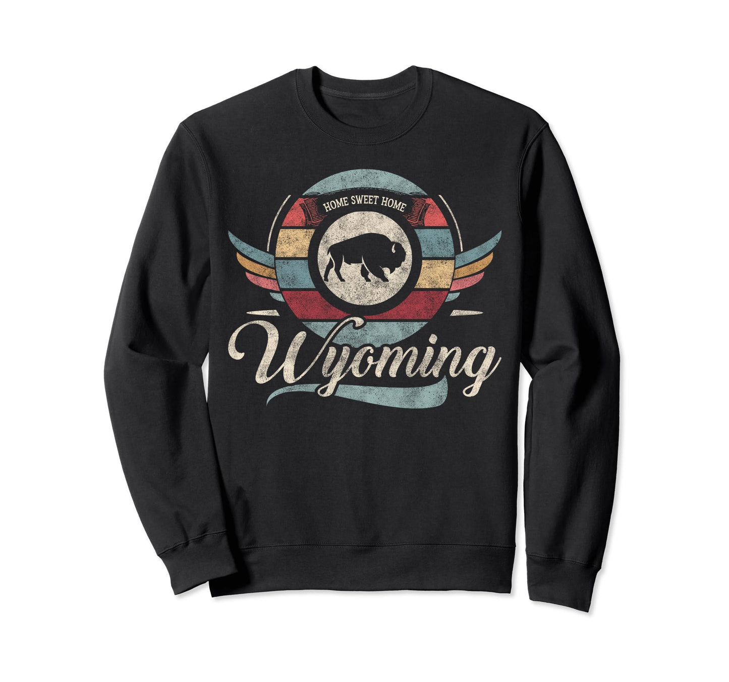 Wyoming State Animal Bison Sweet Sweatshirt - Trendy Graphic Men Women - T-Shirt, Sweatshirt, Hoodie