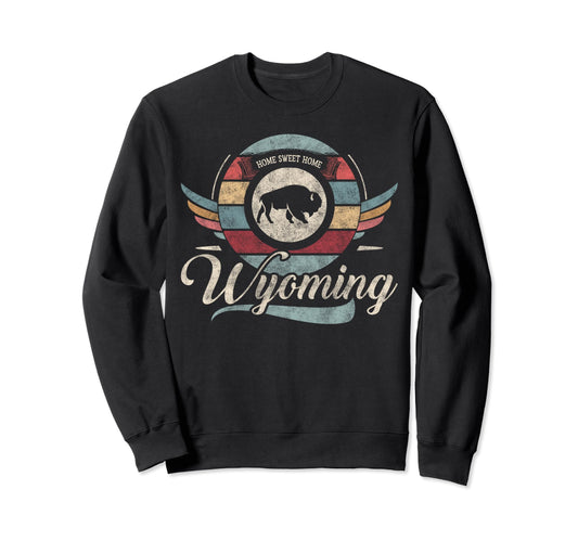 Wyoming State Animal Bison Sweet Sweatshirt - Trendy Graphic Men Women - T-Shirt, Sweatshirt, Hoodie