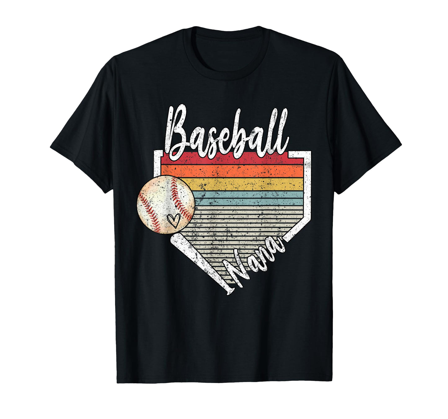Baseball Nana Heart Grandma Gigi Love T-Shirt - Minimalist Print for Adults - T-Shirt, Sweatshirt, Hoodie