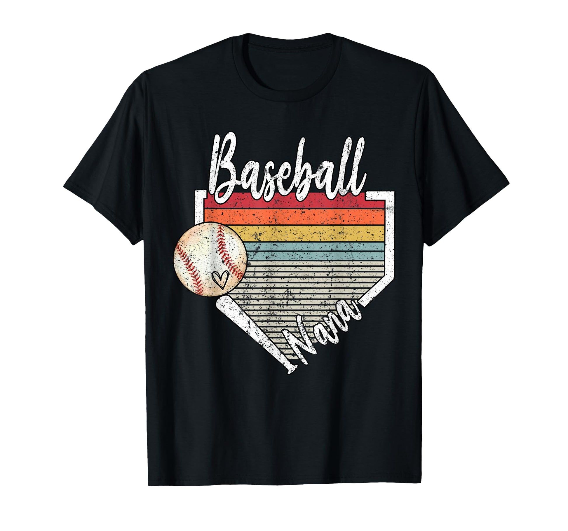 Baseball Nana Heart Grandma Gigi Love T-Shirt - Minimalist Print for Adults - T-Shirt, Sweatshirt, Hoodie