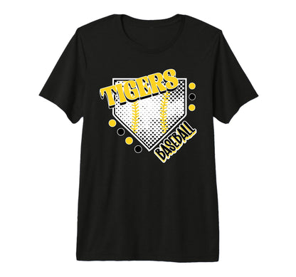 Yellow Tigers Baseball Mom Game Day T-Shirt - Aesthetic Graphic Unisex - T-Shirt, Sweatshirt, Hoodie