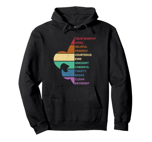 Rainbow Colorful Scouting Law Hoodie - Trendy Graphic Unisex - T-Shirt, Sweatshirt, Hoodie