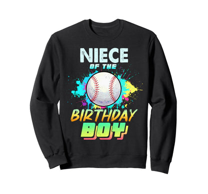 Niece Birthday Baseball Matching Sweatshirt - Graphic Print Men Women - T-Shirt, Sweatshirt, Hoodie