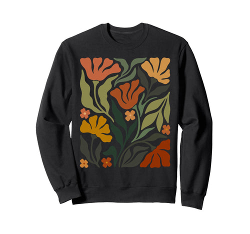 Boho Flower Floral Botanical Sweatshirt - Custom Art Print for Adults - T-Shirt, Sweatshirt, Hoodie