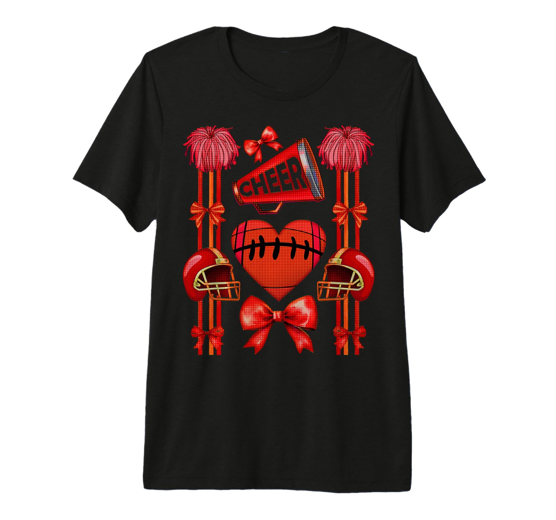 Football Cheer Mom Coquette Bow Mom T-Shirt - Streetwear Style for Adults - T-Shirt, Sweatshirt, Hoodie