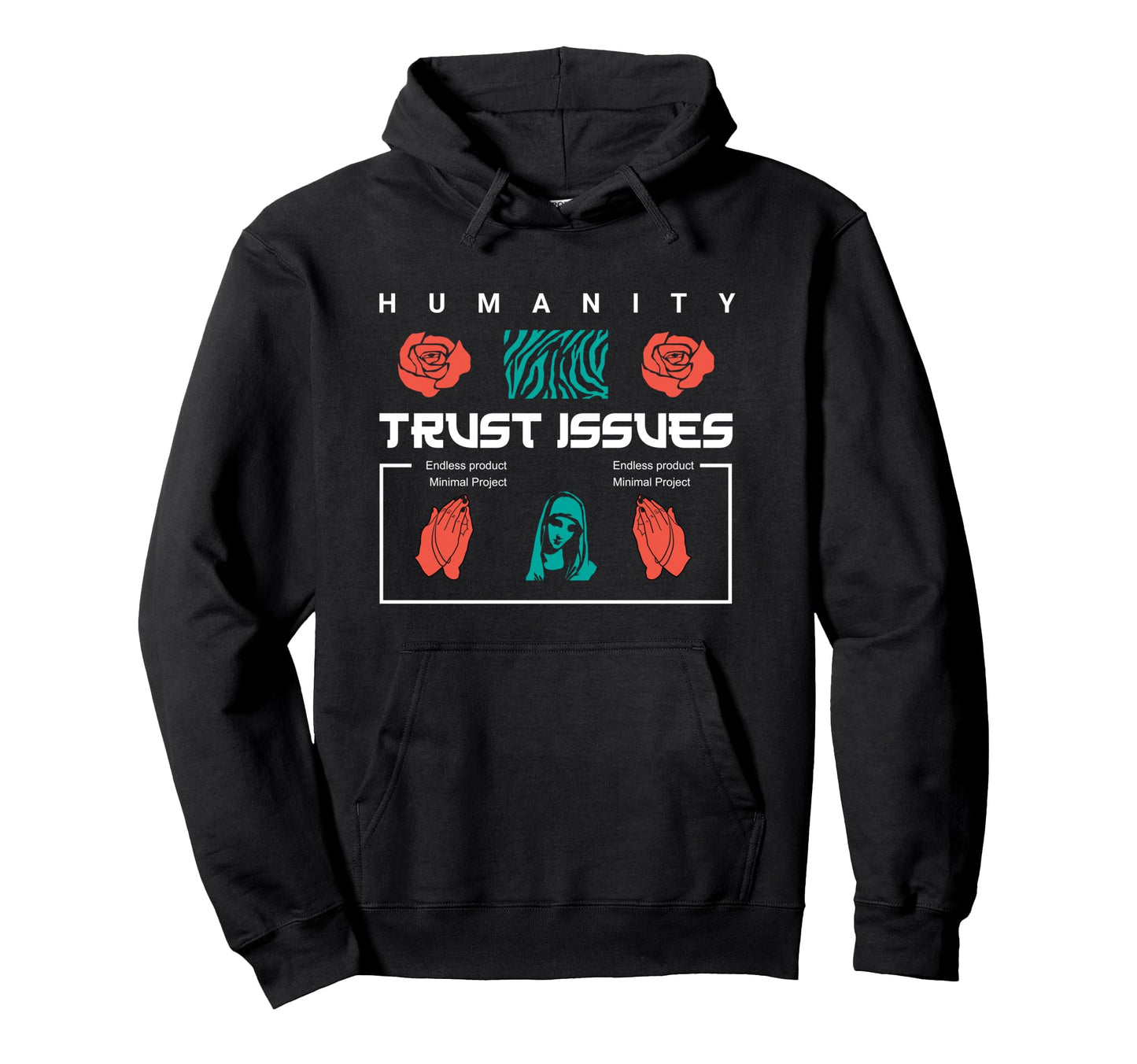 Trust Issues Aesthetic Edgy Streetwear Hoodie - Streetwear Style for Adults - T-Shirt, Sweatshirt, Hoodie