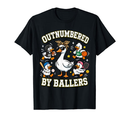 Outnumbered Ballers Goose Mom Funny T-Shirt - Streetwear Style for Adults - T-Shirt, Sweatshirt, Hoodie