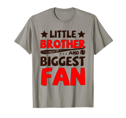 Little Brother Biggest Fan Baseball T-Shirt - Aesthetic Graphic Men Women - T-Shirt, Sweatshirt, Hoodie