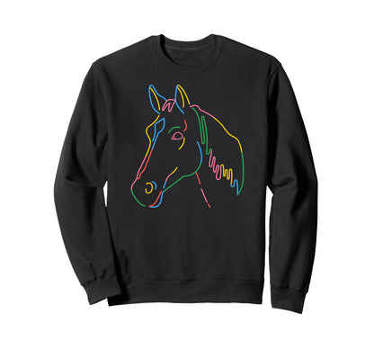 Rainbow Horse Gay Pride Horse Lgbt Sweatshirt - Aesthetic Graphic Unisex - T-Shirt, Sweatshirt, Hoodie
