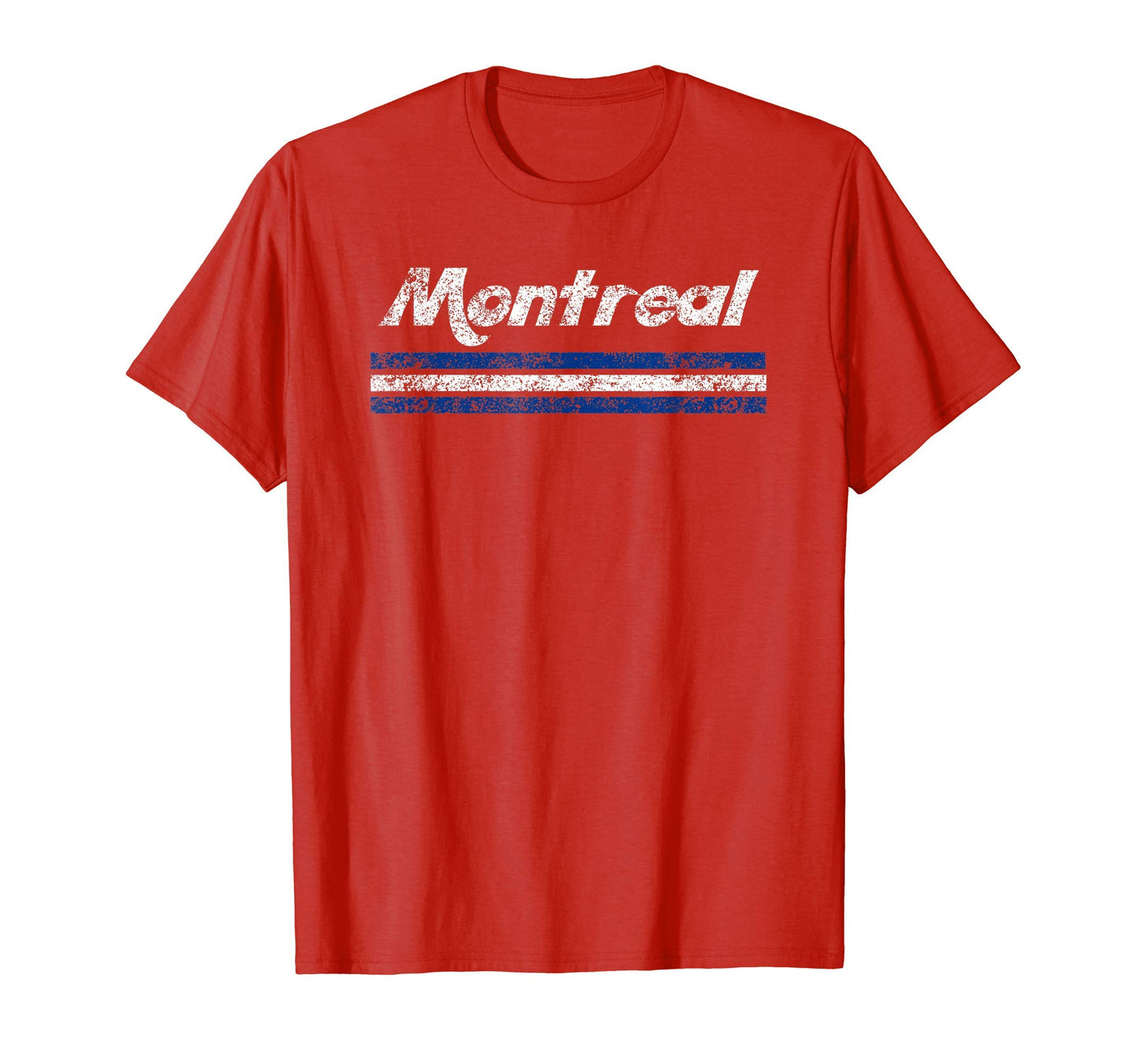 Montreal Canada Weathered Stripe T-Shirt - Trendy Graphic for Adults - T-Shirt, Sweatshirt, Hoodie