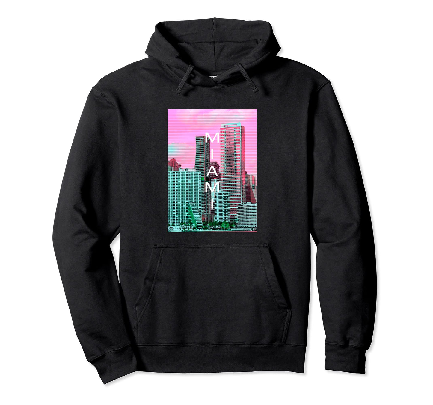 Florida Vaporwave Aesthetic Souvenir Fl Miami Hoodie - Graphic Print Unisex - T-Shirt, Sweatshirt, Hoodie