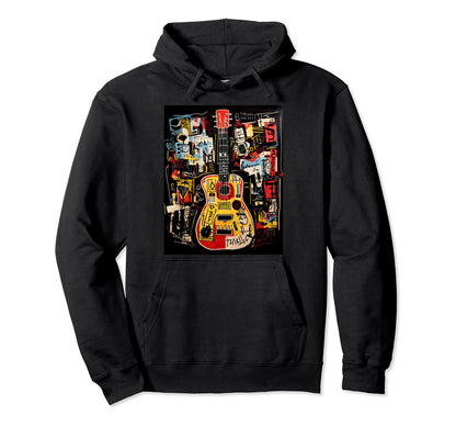 Distressed Acoustic Guitar Grunge Rock Hoodie - Unique Graphic for Adults - T-Shirt, Sweatshirt, Hoodie