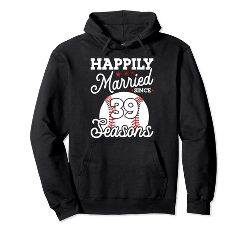 39Th Wedding Anniversary Baseball Hoodie - Custom Art Print Men Women - T-Shirt, Sweatshirt, Hoodie