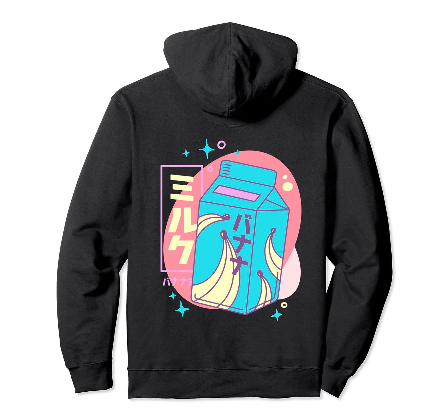 Pastel Banana Milk Vaporwave Aesthetic Hoodie - Streetwear Style Unisex - T-Shirt, Sweatshirt, Hoodie