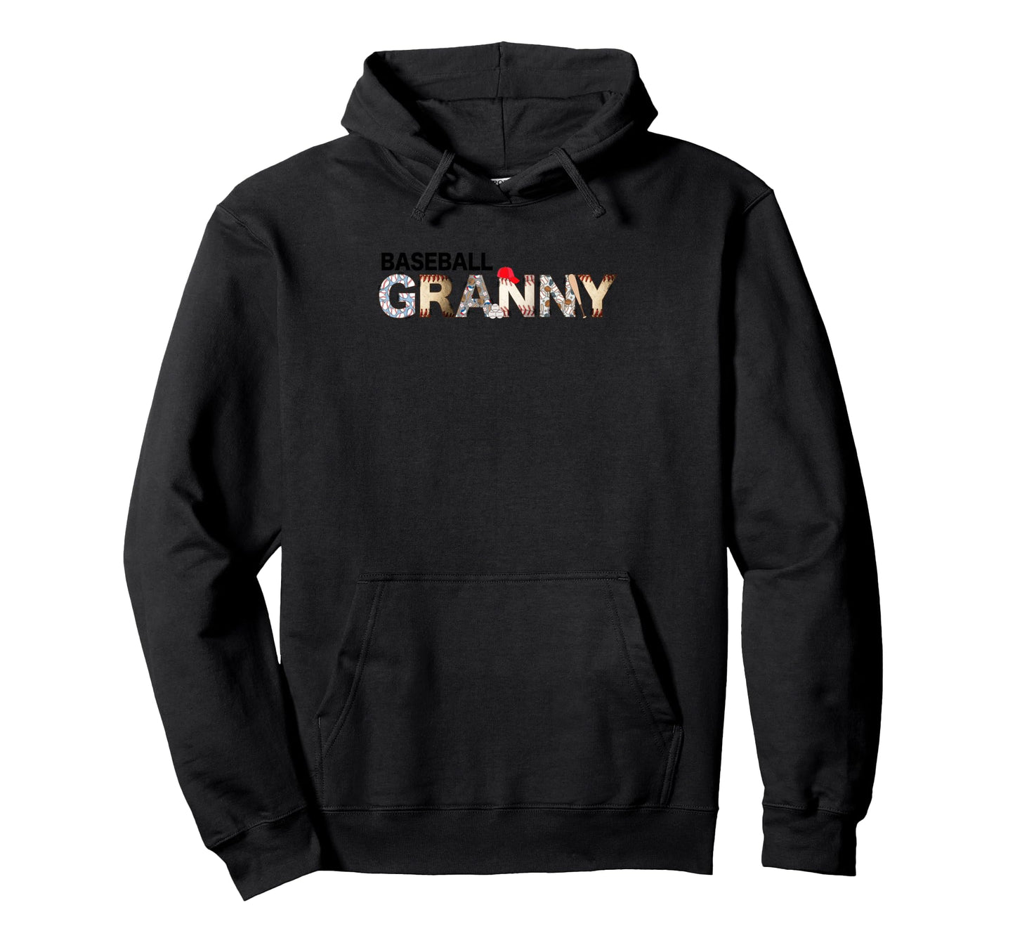 Baseball Granny Grandmother Passion Fan Hoodie - Custom Art Print Men Women - T-Shirt, Sweatshirt, Hoodie