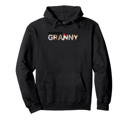 Baseball Granny Grandmother Passion Fan Hoodie - Custom Art Print Men Women - T-Shirt, Sweatshirt, Hoodie
