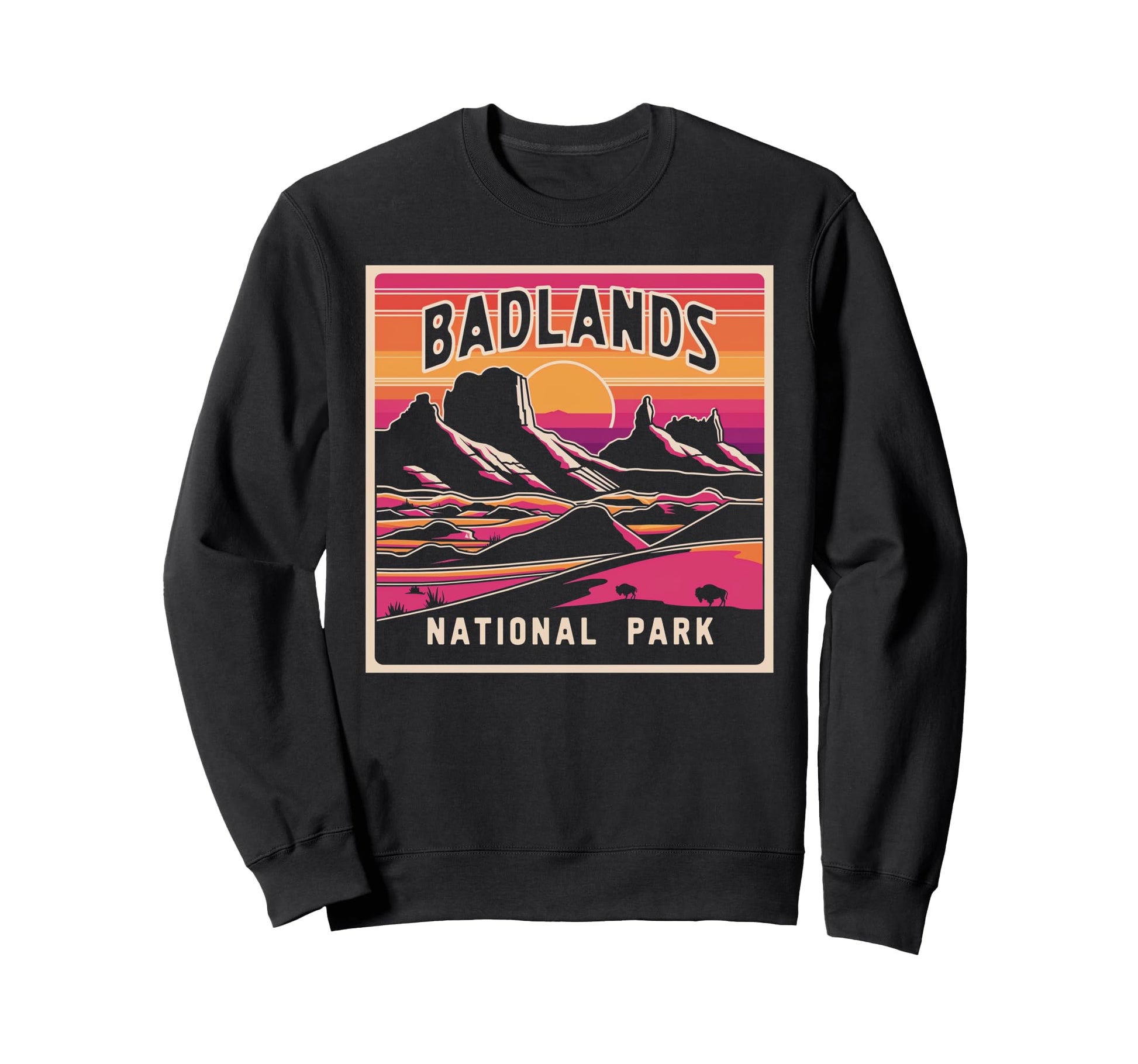 Badlands National Park South Sweatshirt - Custom Art Print for Adults - T-Shirt, Sweatshirt, Hoodie