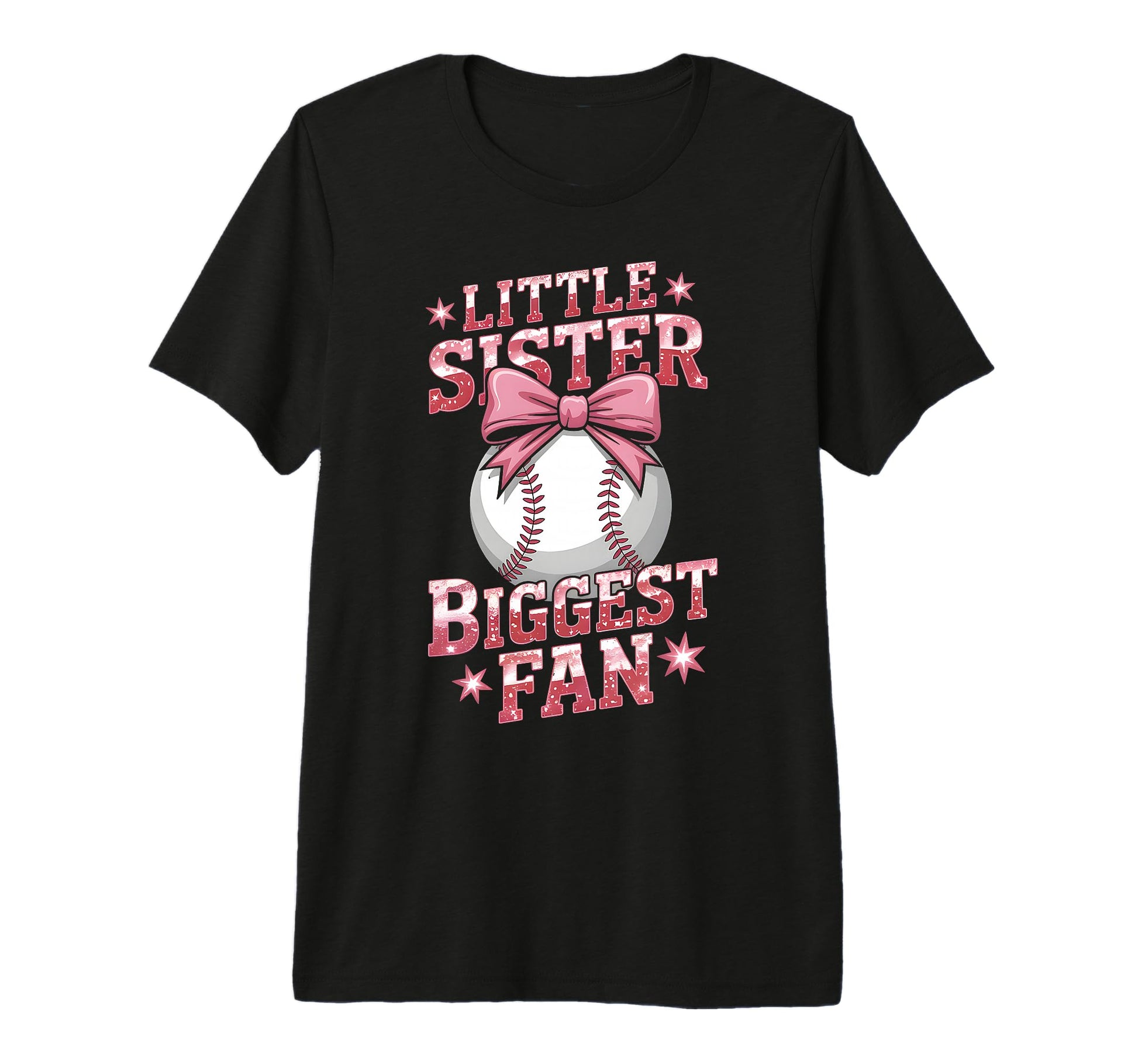 Baseball Little Sister Biggest Fan T-Shirt - Fun Novelty Design Men Women - T-Shirt, Sweatshirt, Hoodie