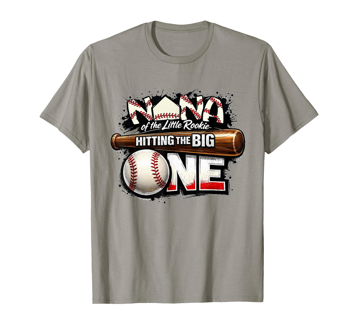 Grandma Nana Lil Rookie Baseball 1St T-Shirt - Custom Art Print for Adults - T-Shirt, Sweatshirt, Hoodie