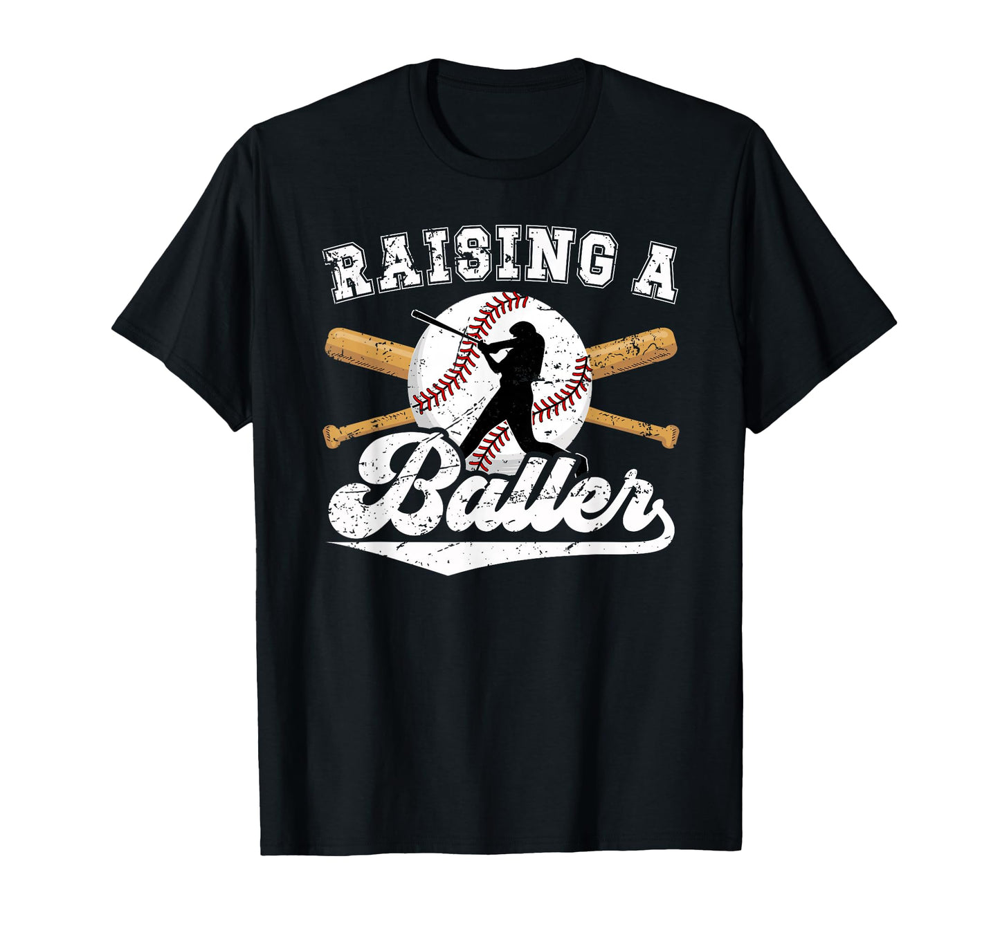Raising Baller Baseball Dad Baseball Player T-Shirt - Graphic Print Unisex - T-Shirt, Sweatshirt, Hoodie