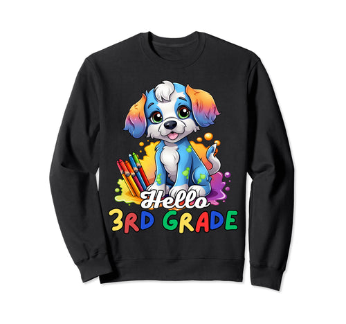 Hello 3Rd Grade Back To School First Sweatshirt - Minimalist Print Unisex - T-Shirt, Sweatshirt, Hoodie