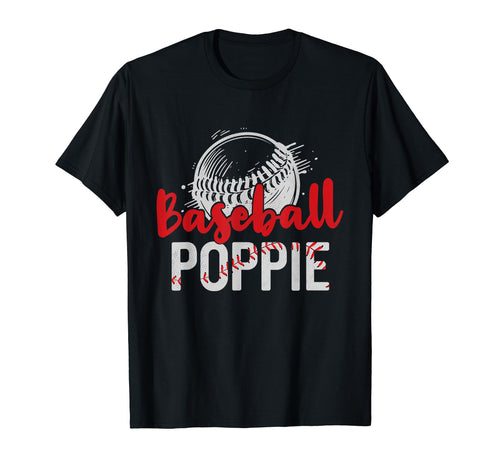 Baseball Poppie Fathers Day Dad T-Shirt - Minimalist Print Men Women - T-Shirt, Sweatshirt, Hoodie