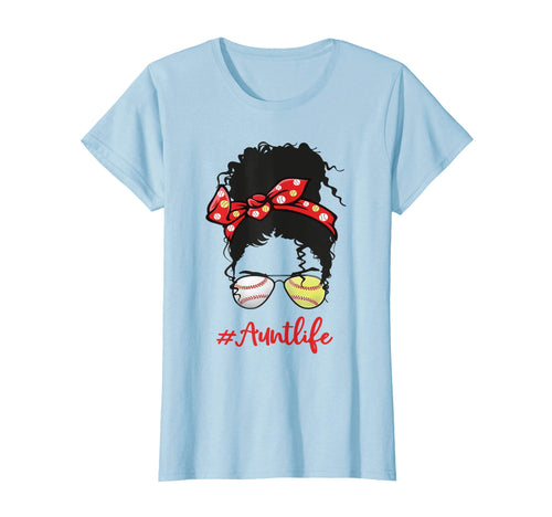 Womens Baseball Aunt Auntlife Softball T-Shirt - Graphic Print Unisex - T-Shirt, Sweatshirt, Hoodie