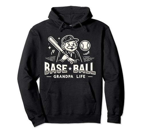 Baseball Grandpa Grandfather Gramps Hoodie - Novelty Apparel Men Women - T-Shirt, Sweatshirt, Hoodie