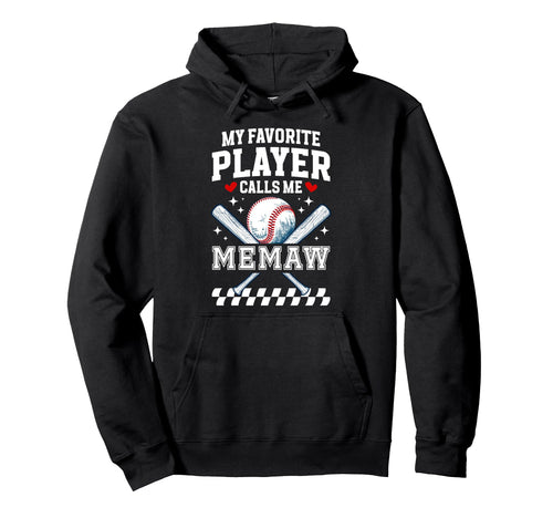 Proud Baseball Memaw Baseball Player Hoodie - Novelty Apparel Men Women - T-Shirt, Sweatshirt, Hoodie