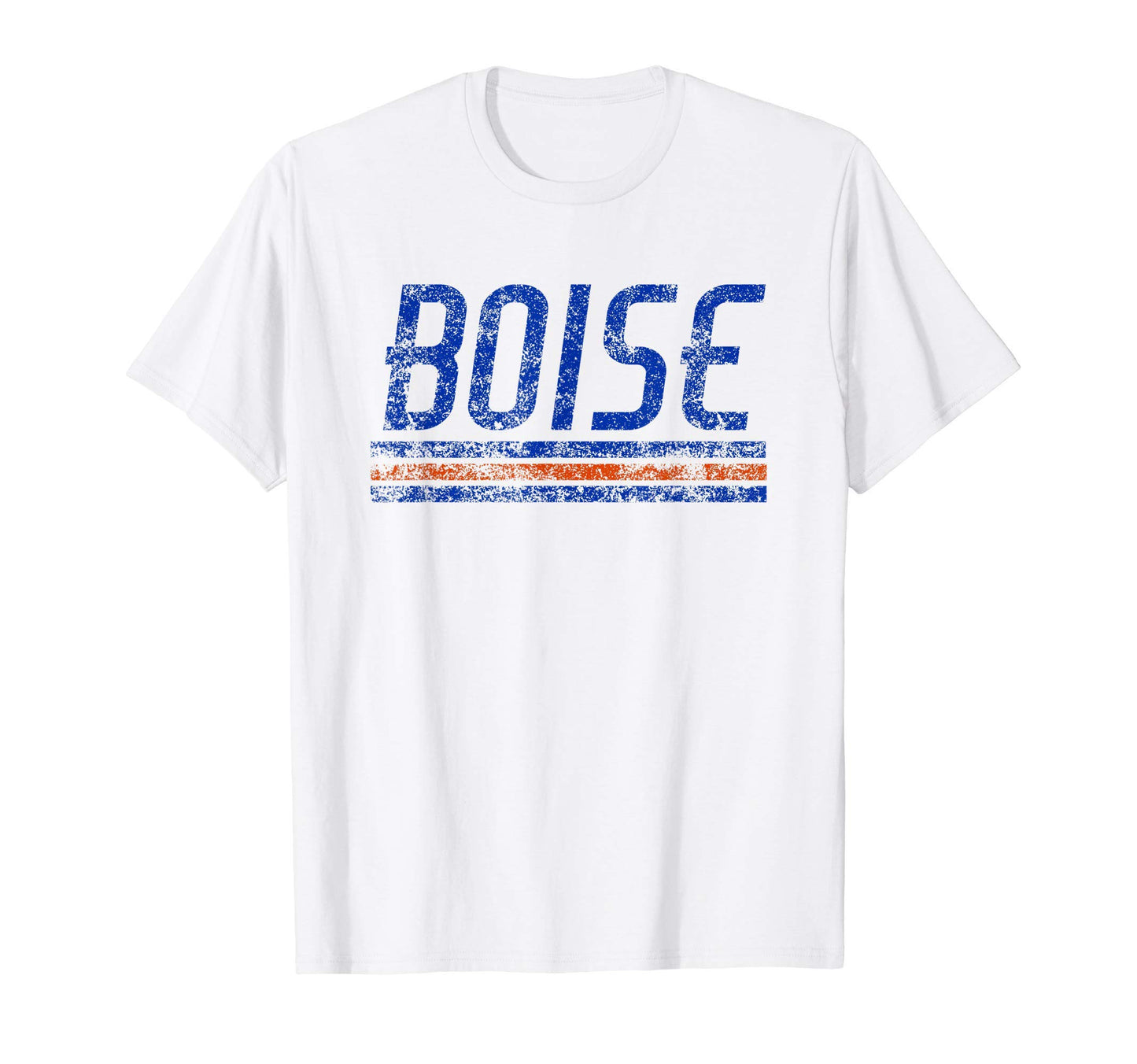 Boise Idaho Weathered Stripe Throwback T-Shirt - Novelty Apparel for Adults - T-Shirt, Sweatshirt, Hoodie