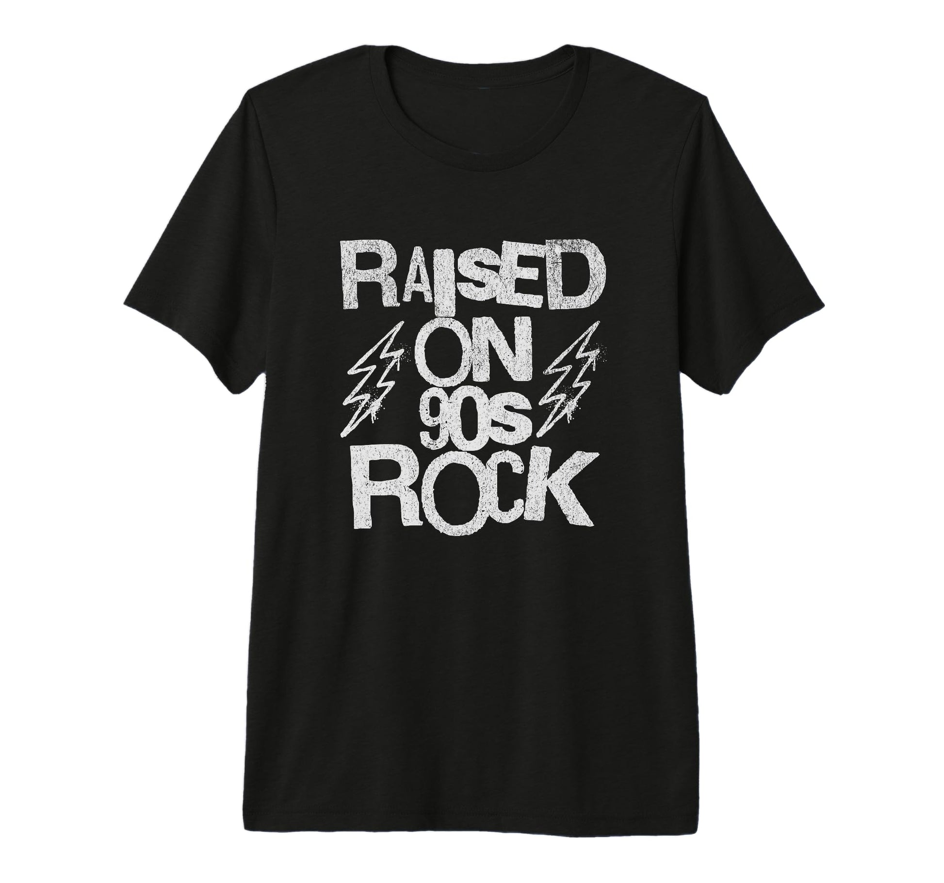 Raised 90S Rock Grunge Stencil Diy T-Shirt - Aesthetic Graphic Men Women - T-Shirt, Sweatshirt, Hoodie