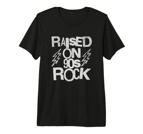 Raised 90S Rock Grunge Stencil Diy T-Shirt - Aesthetic Graphic Men Women - T-Shirt, Sweatshirt, Hoodie