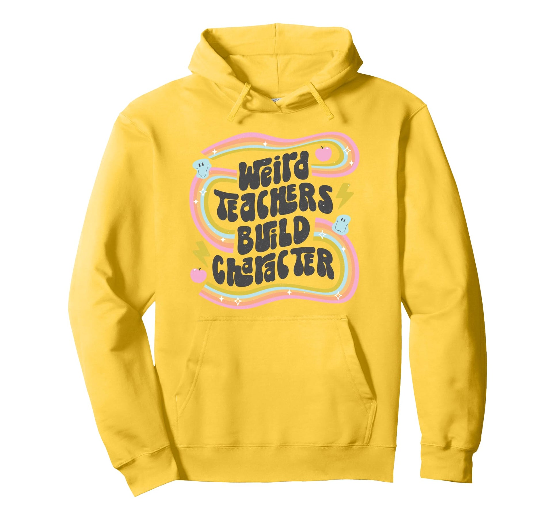 Weird Teachers Build Character Funny Hoodie - Minimalist Print for Adults - T-Shirt, Sweatshirt, Hoodie